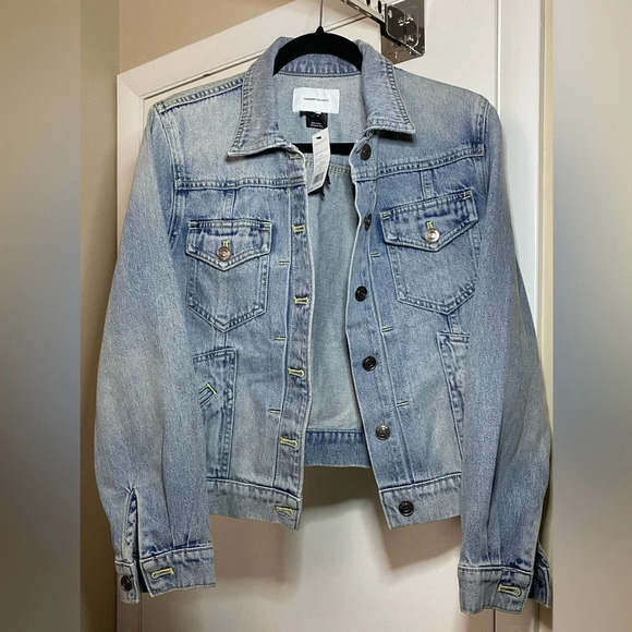 NWT Current/Elliott Light Wash Boulder Jean Jacket Dream Water Size 2 (Medium) - Picture 6 of 14